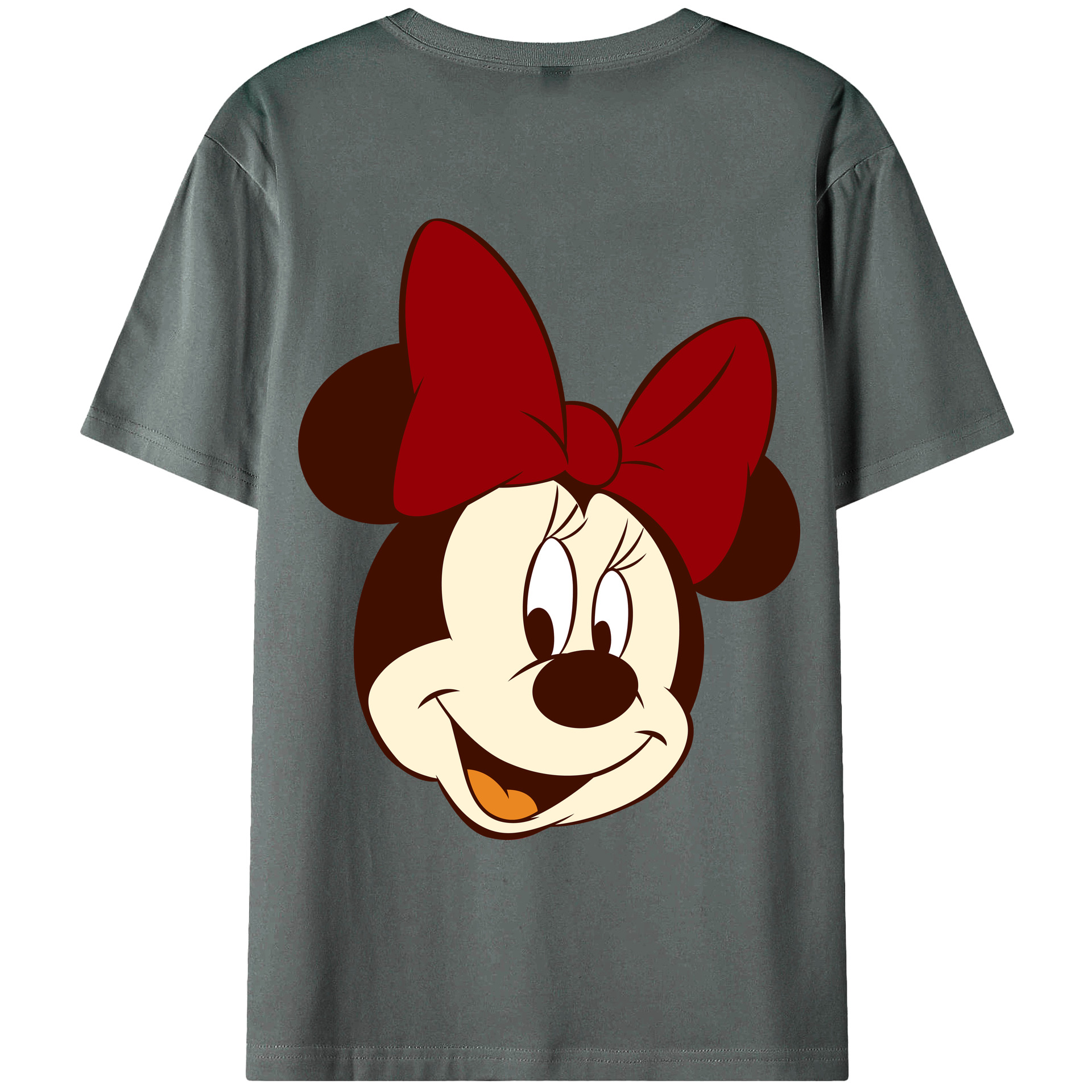 ミッキーマウス Mickey Mouse 綿100％ メンズ半袖Tシャツ（バックプリント） 通気性
